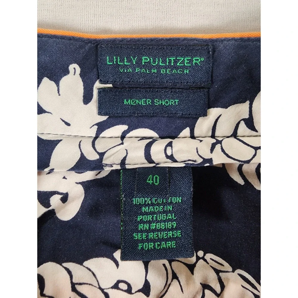 Lilly Pulitzer Mizner Short Mens 40 Chino Orange 100% Cotton Preppy Coastal Lux